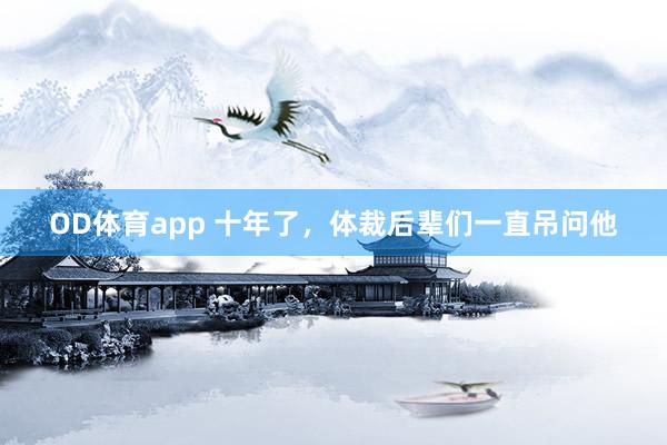 OD体育app 十年了，体裁后辈们一直吊问他