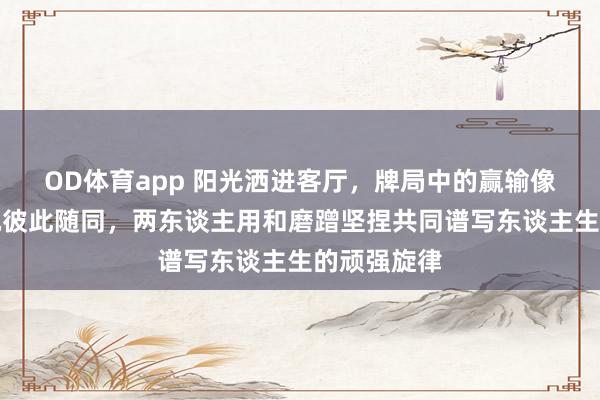 OD体育app 阳光洒进客厅，牌局中的赢输像糊口的升沉彼此随同，两东谈主用和磨蹭坚捏共同谱写东谈主生的顽强旋律