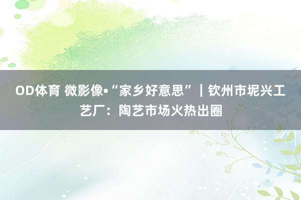 OD体育 微影像•“家乡好意思”｜钦州市坭兴工艺厂：陶艺市场火热出圈