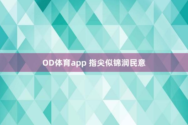 OD体育app 指尖似锦润民意