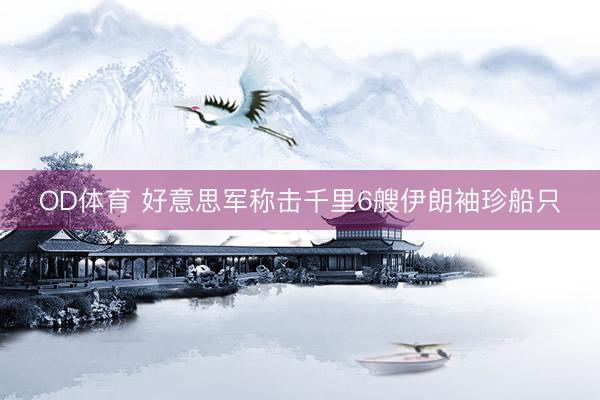 OD体育 好意思军称击千里6艘伊朗袖珍船只